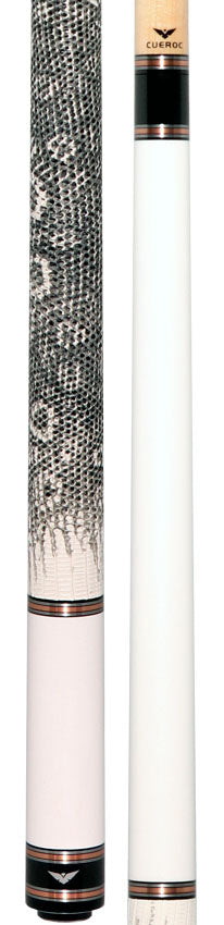Cueroc CR-N02 Galaxy 2 Pool Cue - White Colored Maple with Ring-tailed Lizard Wrap