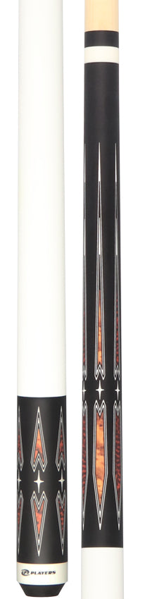 Players Matte Black with Thuya and Snakewood Points Graphic Series Pool Cue - G4150 3