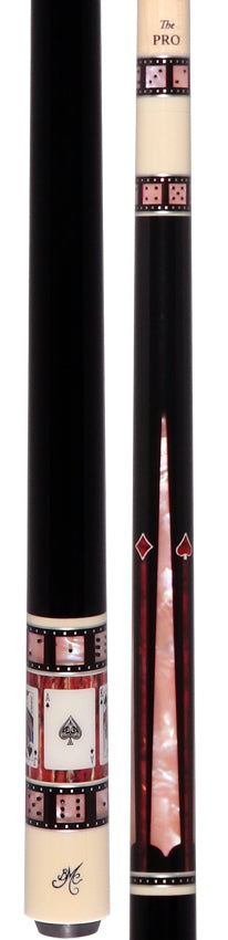 Meucci Casino Series Pool Cue - BMC Casino 9 Black/Pink with Pro Shaft 5