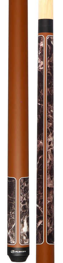 Players G4146 Graphic Pool Cue - Brown Marble with Matte Brown