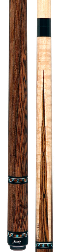 Jacoby HBV2 Series No Wrap Pool Cue - Birdseye Maple Points with Bocote Points