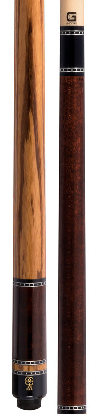 McDermott G437 G Series No Wrap Pool Cue - Dark English Michigan Maple with Zebrawood