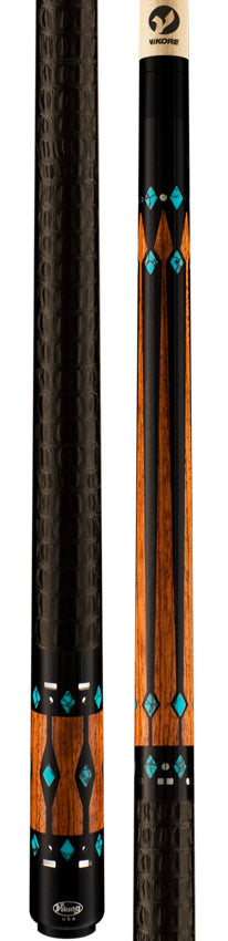 Viking OV0800 Ovation Series Ebony with Bubinga and Turquoise Inlays Play Cue