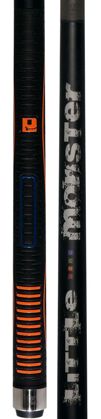 Little Monster LMNBCL Sport Wrap Play Cue with Carbon Fiber Shaft - Matte Black with Gray Graphic 5