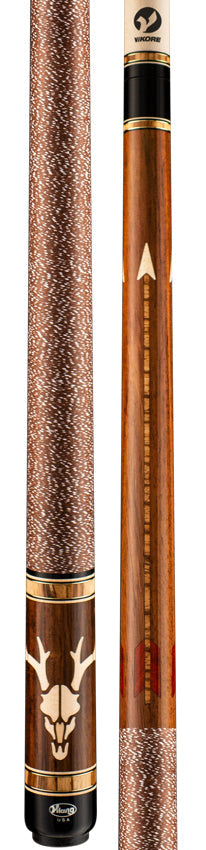 Viking DF0600 Defender Series Play Cue - East Indian Rosewood with Birdseye Maple and Crosscut Zebrawood Inlays 3