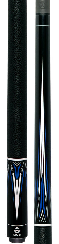 Linc LC102 Black with Blue / Silver / White Graphic Cue & Carbon Fiber Shaft 5
