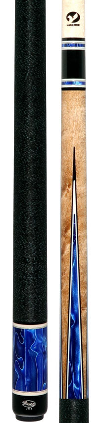 Viking TW0304 Twilight Series Play Cue - Khaki-Stained Birdseye Maple with Cerulean Tide Premium Pearl Points