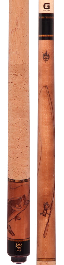 McDermott G439 G Series Pool Cue - Michigan Maple with Wildfire 3D Fishing and Cork Wrap 3
