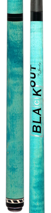 Jacoby BlaCkOut JACBKOUTTQ No Wrap Break/Jump Cue - Turquoise