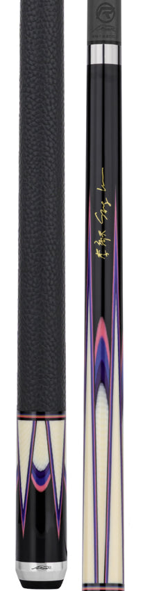 Predator Sang Lee 2-1 Black with Pink / Blue / Purple / Ivorine Butterfly Points Limited Edition Pool Cue - Radial