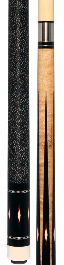 J Pechauer P14R Pro Series Pool Cue - Maple with Black Points and Cocobolo Inlays 5