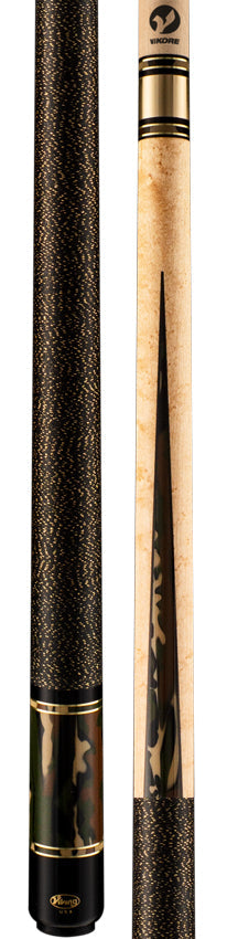 Viking DF0304 Defender Series Birdseye Maple Forearm with Woodland Hideaway Pearl Points Pool Cue