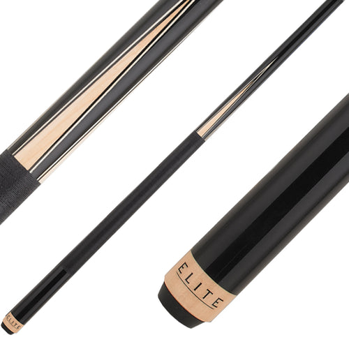 Elite EP36 Cue - Black Stained Maple with Birdseye Maple Points 1
