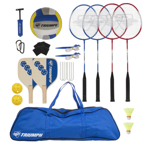 Triumph Multi-Sport Combo Net Set - Volleyball, Badminton and Pickleball 1