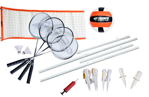 Triumph Advanced Volleyball and Badminton Combo Set 1