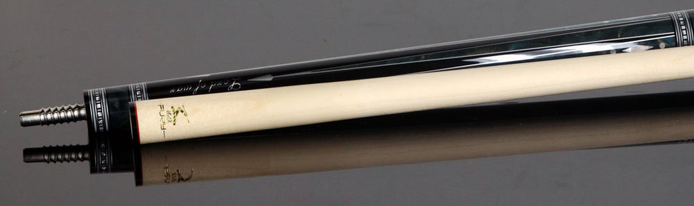 Fury FUAM18 No Wrap Pool Cue - Ebony with Burl Points and Wrap Section with AMFCHT2 Wood Shaft