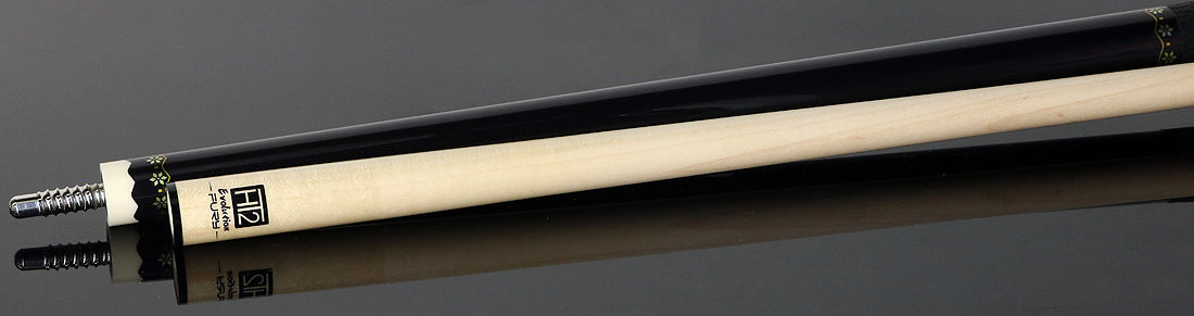 Fury CA5 Pool Cue with Sharkskin Leather Wrap - Metallic Black