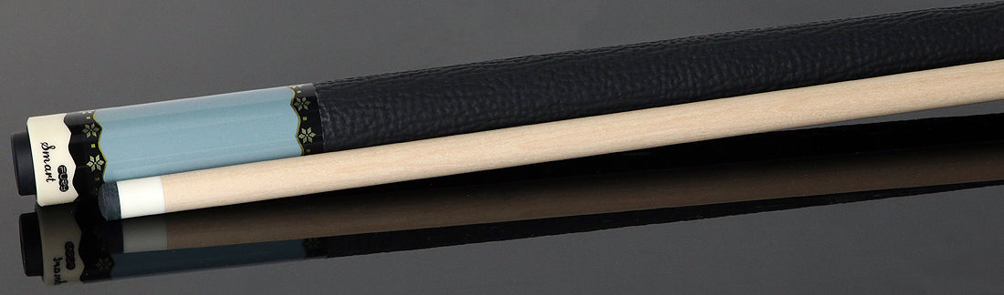 Fury CA9 Pool Cue with Sharkskin Leather Wrap - Metallic Gray