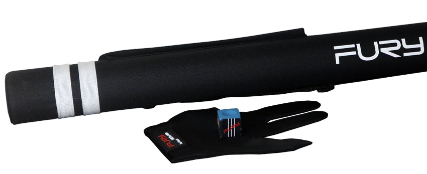 Fury LC7 No Wrap Pool Cue with Free 1x1 Case, Glove, and Chalk