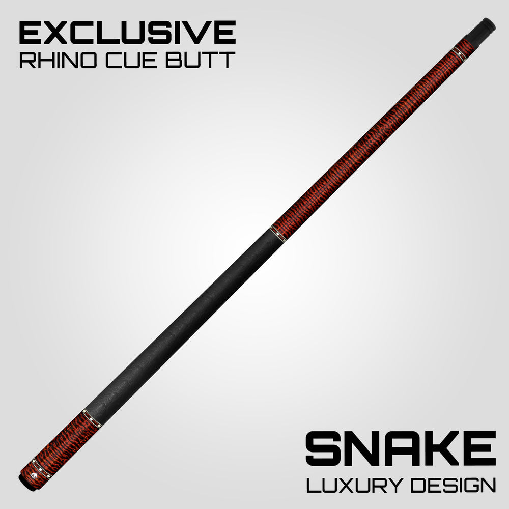 Rhino RCGWSWLW G-W Series Pool Stick - Snakewood with Ostrich Leather Wrap