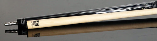 Fury FUTK4 Pool Cue with Sharkskin Leather Wrap - Black with Silver and White Graphic HTE Wood Shaft 6
