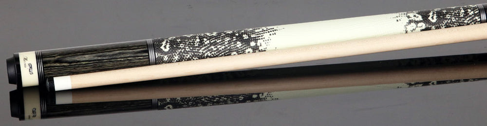 Fury FUTW2LIZ Pool Cue with Lizard Leather Wrap - Gray-Stained Tec-Wood HTE Wood Shaft