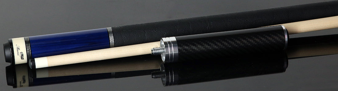 Fury TW3 Pool Cue - Blue-Stained Tec-Wood | Elephant Wrap | HT2 Wood Shaft