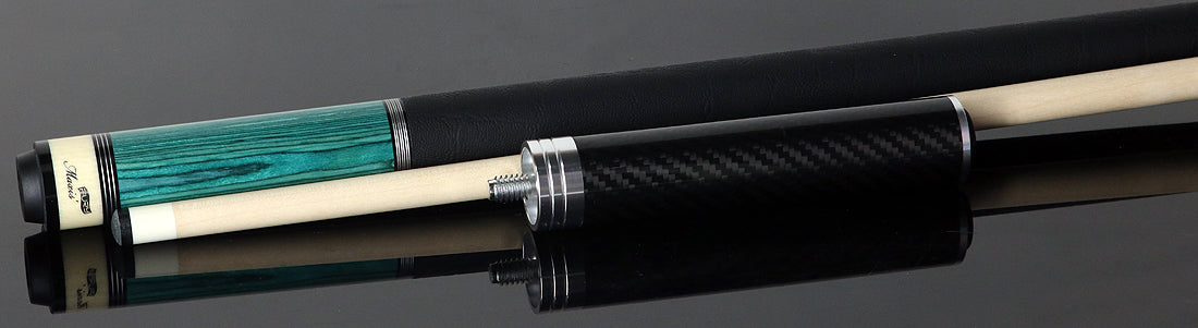 Fury TW9 Pool Cue - Teal-Stained Tec-Wood | Elephant Wrap | HT2 Wood Shaft