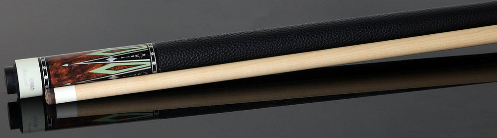Fury VT2 Graphic Pool Cue with Pebble Grain Leather Wrap