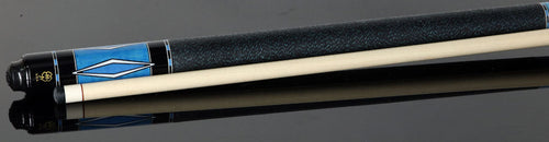McDermott Sky Blue Stained Curly Maple with White Urethane Inlays Cue of the Month with G-Core Shaft 3