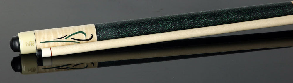 McDermott G416C2 Cue of the Month - Curly Maple with Green Malachite and Black Urethane Inlays with G-Core Shaft