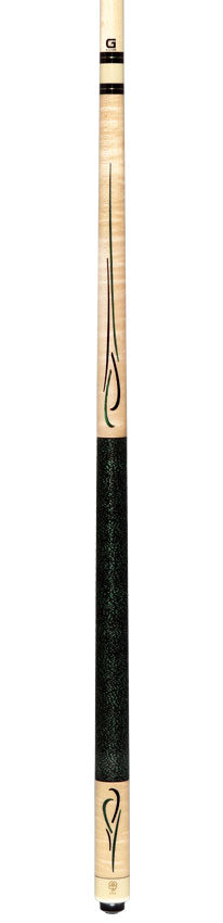 McDermott G416C2 Cue of the Month - Curly Maple with Green Malachite and Black Urethane Inlays with G-Core Shaft