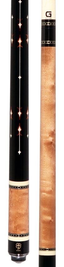 McDermott Walnut Stained Maple with Bone Urethane and Cocobolo Inlays Cue of the Month with G-Core Shaft 5