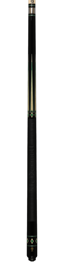 McDermott G610 G Series Pool Cue - Black Urethane with 6 Maple Points with McDermott Embossed Leather Wrap