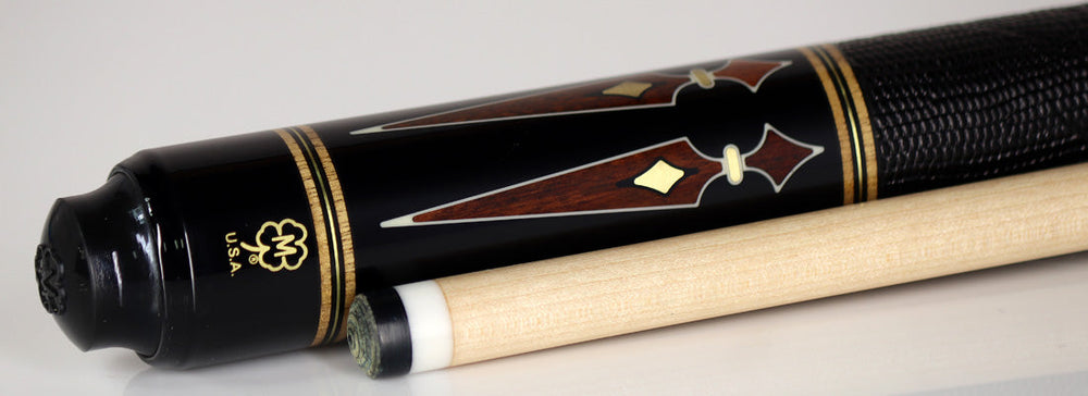McDermott G Series Birdseye Maple Forearm with Snakewood/Brass/Bone Points Pool Cue - G803