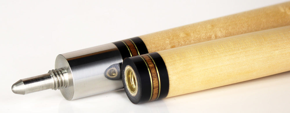 McDermott G Series Birdseye Maple Forearm with Snakewood/Brass/Bone Points Pool Cue - G803