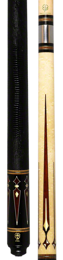 McDermott G Series Birdseye Maple Forearm with Snakewood/Brass/Bone Points Pool Cue - G803