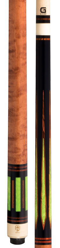 McDermott G807 G Series No Wrap Pool Cue - Light Cherry-Stained Maple with Juma Gem Points 3