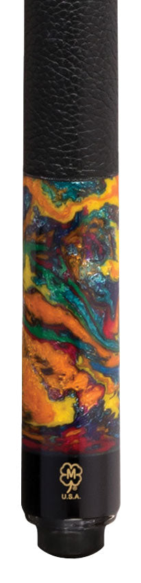 McDermott G904 G Series Pool Cue - Black Urethane with Hummingbird ShokRes Points and Textured Leather Wrap