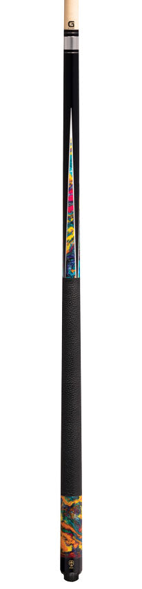 McDermott G904 G Series Pool Cue - Black Urethane with Hummingbird ShokRes Points and Textured Leather Wrap