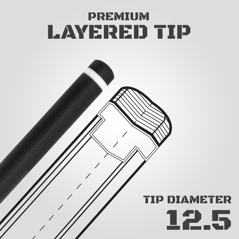 Rhino RCGWBKNW G-W Series No Wrap Pool Stick - Pale Moon Ebony