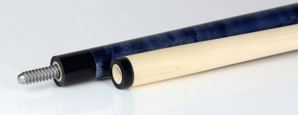 McDermott GS11 GS Series Pool Cue - Gray / Blue Washed Maple with Irish Linen Wrap