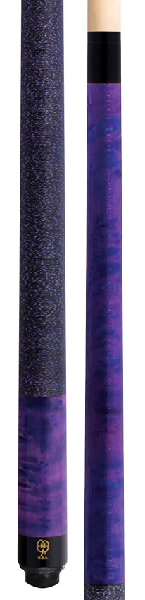 McDermott GS15 GS Series Pool Cue - Purple/Blue Washed Birdseye Maple with Irish Linen Wrap