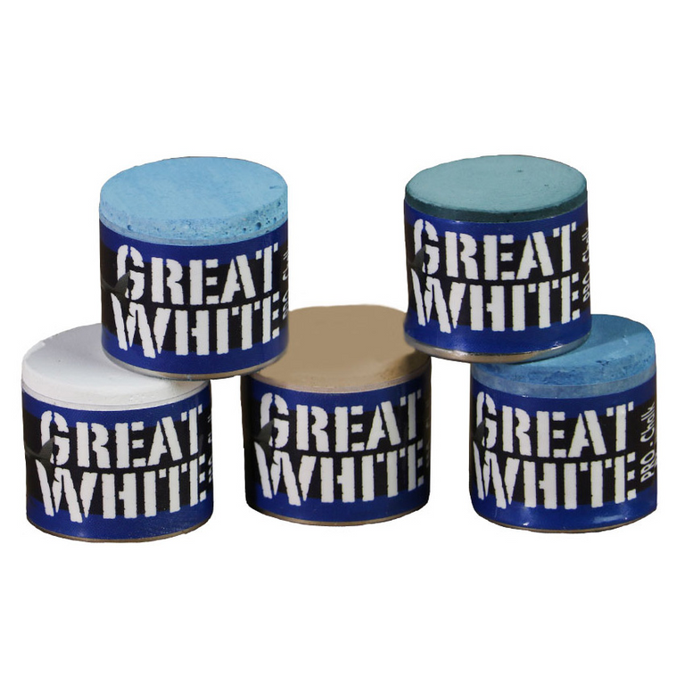 Great White Pool Cue Chalk With Dust Cap
