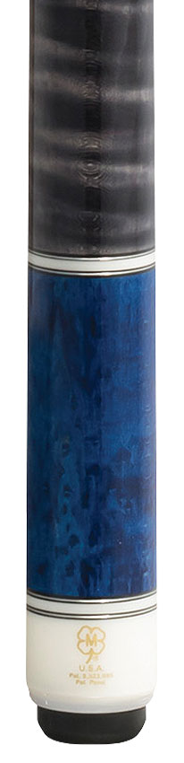 McDermott H554 H-Series No Wrap Pool Cue - Blue and Gray Stained Maple 2