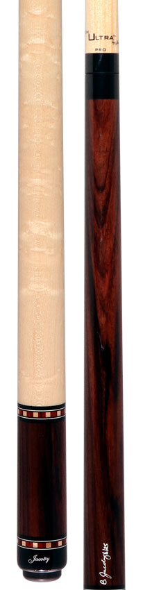 Jacoby HBV2 Series Pool Cue - Ziricote with Birdseye Maple Wrap