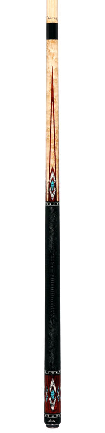 Jacoby HBV2 Series Pool Cue - Maple and Cocobolo with White Buffalo Turquoise and Turquoise Inlays