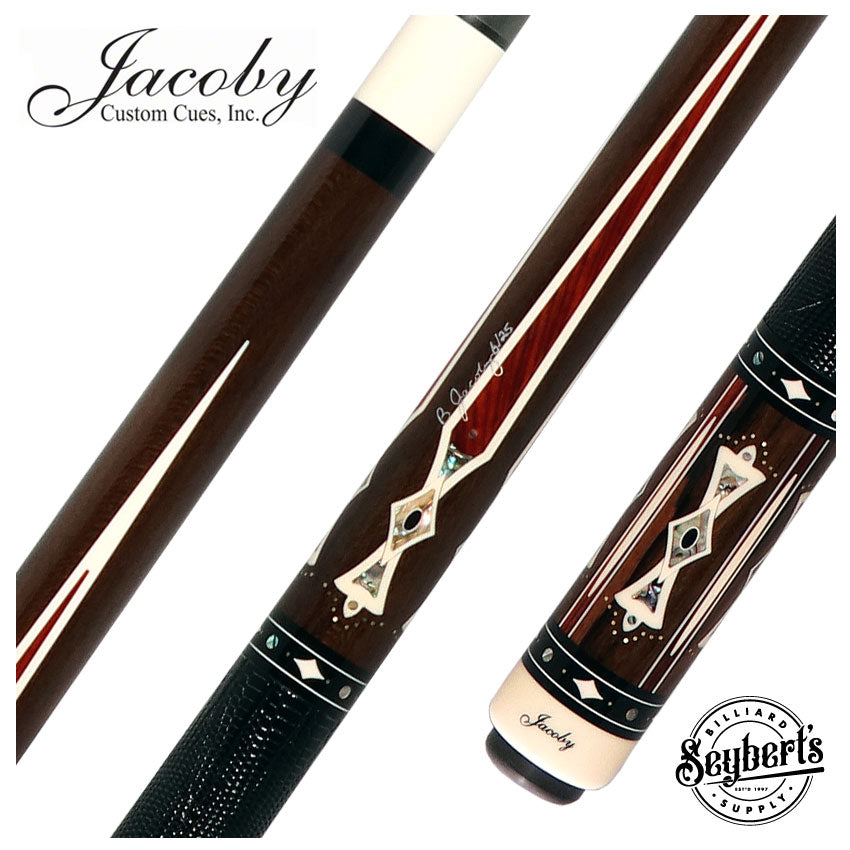 Jacoby HL4 Heritage Collection Pool Cue - Ziricote with Cocobolo Points and Abalone Inlays
