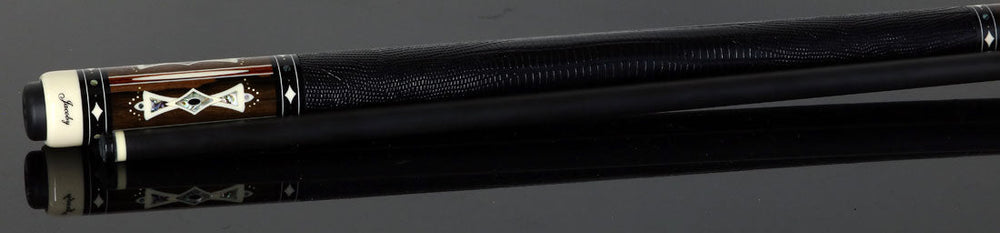 Jacoby HL4 Heritage Collection Pool Cue - Ziricote with Cocobolo Points and Abalone Inlays