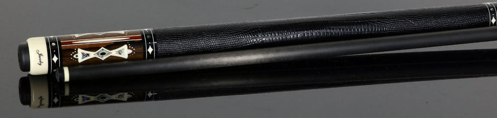 Jacoby HL4 Heritage Collection Pool Cue - Ziricote with Cocobolo Points and Abalone Inlays